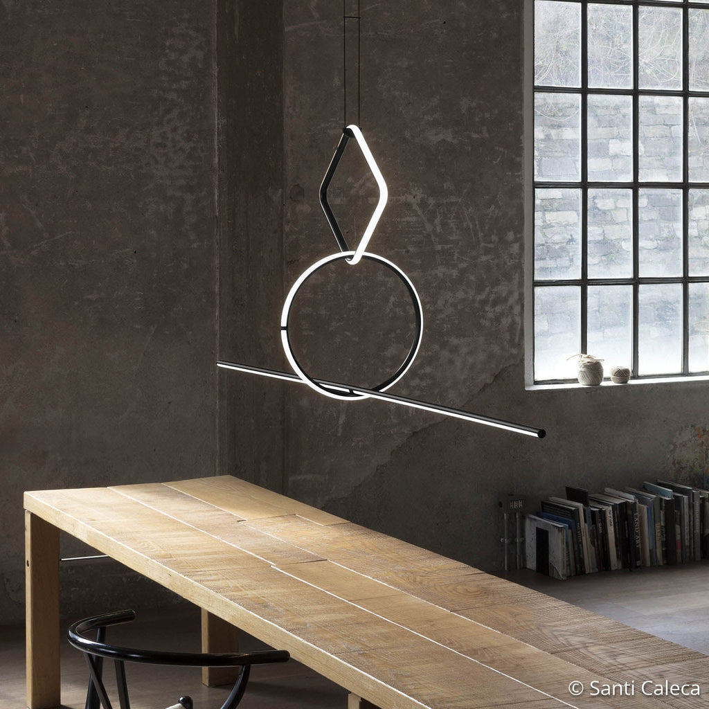 LED pendellampe Arrangements 2 aluminium dimbar 50W - FLOS fra siden