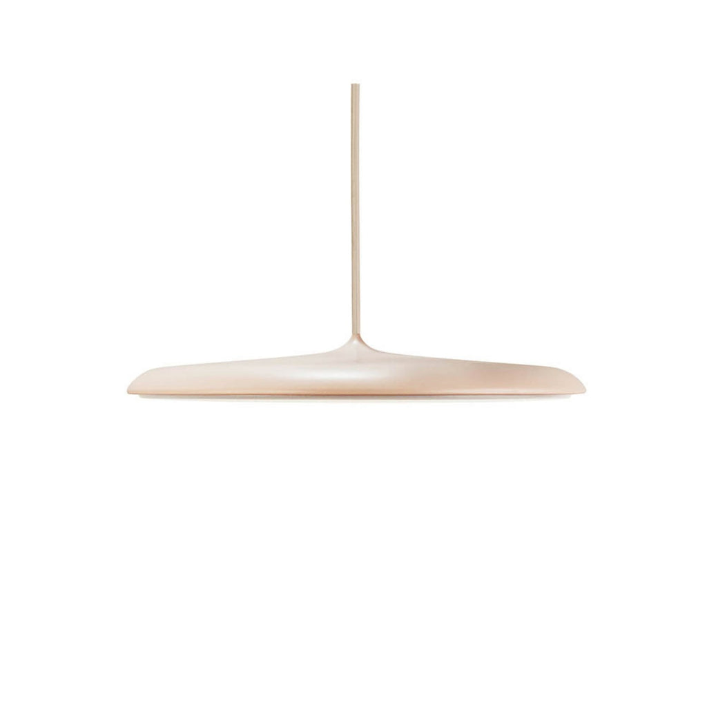 LED pendellampe Artist Ø40 cm dimbar støvrosa metall forfra