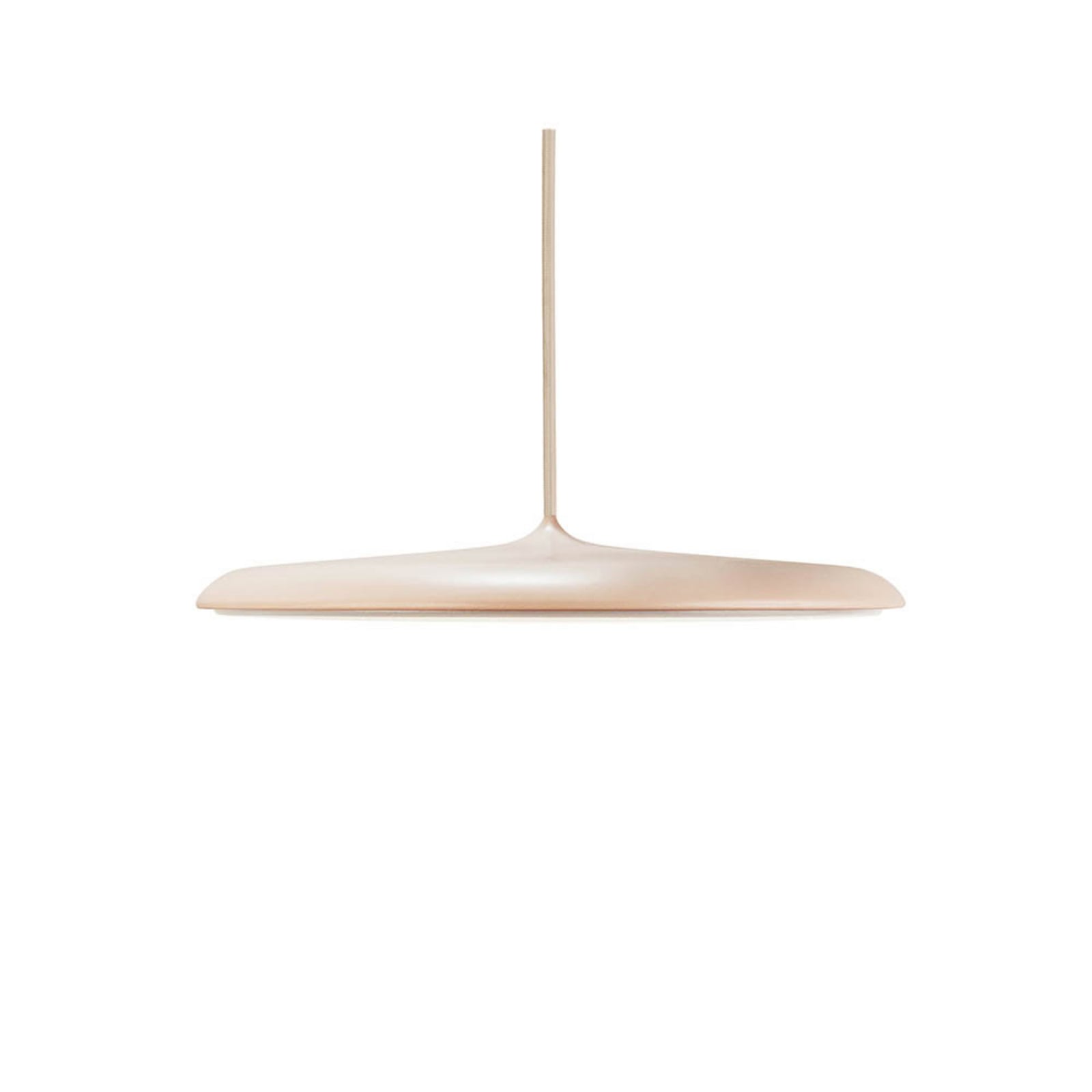 LED pendellampe Artist Ø40 cm dimbar støvrosa metall forfra