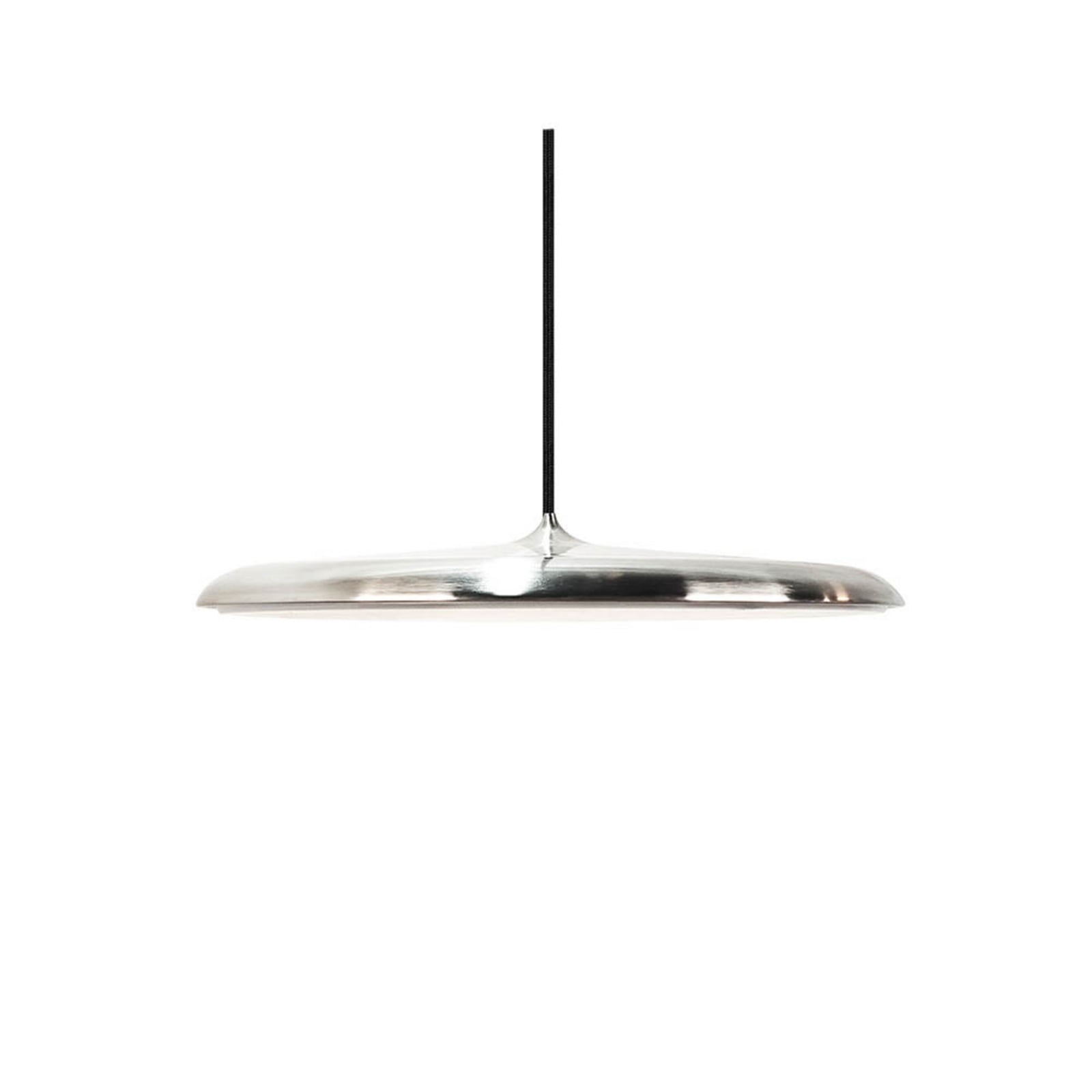 LED pendellampe Artist dimbar rustfritt stål Ø40 cm forfra
