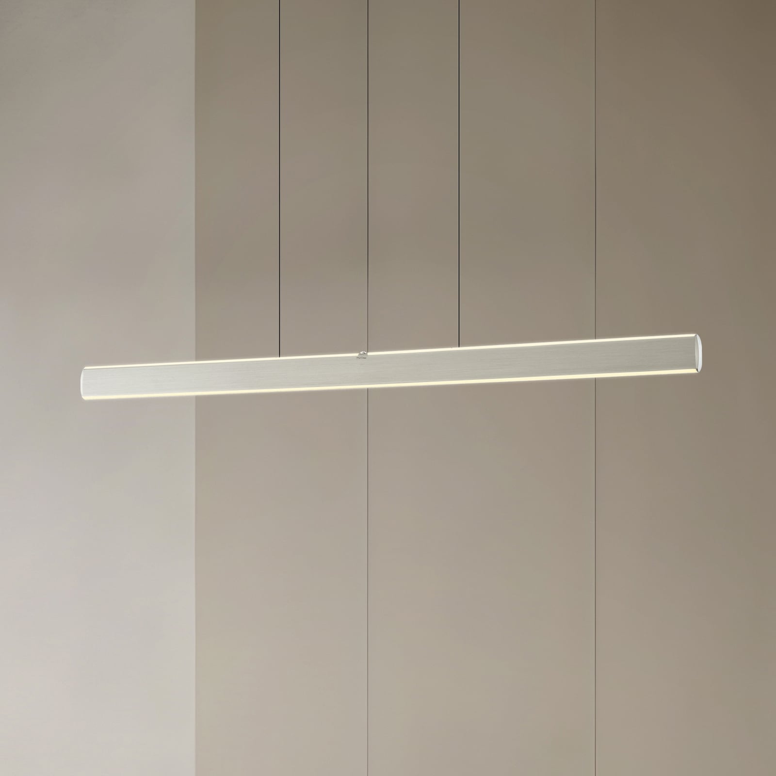 LED pendellampe Arvon dimbar CCT 117 cm aluminium forfra