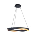 LED pendellampe Ascoli dimbar Ø64 cm 46W svart/gull forfra