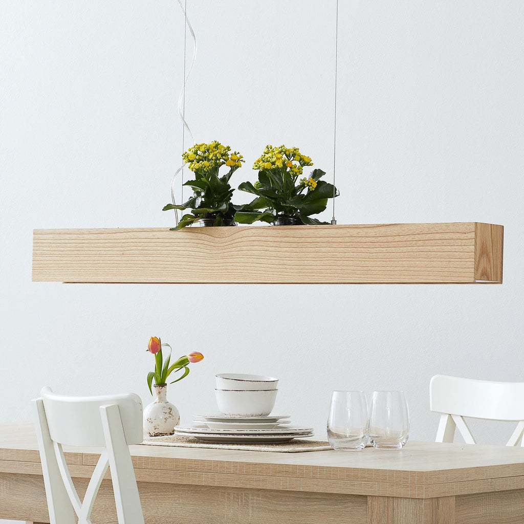LED pendellampe Ash lyst tre rektangulær 115 cm bakside