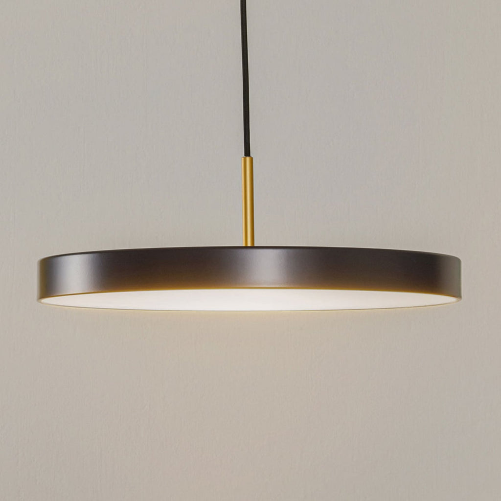 LED pendellampe Asteria dimbar antrasitt/messing Ø43 cm forfra