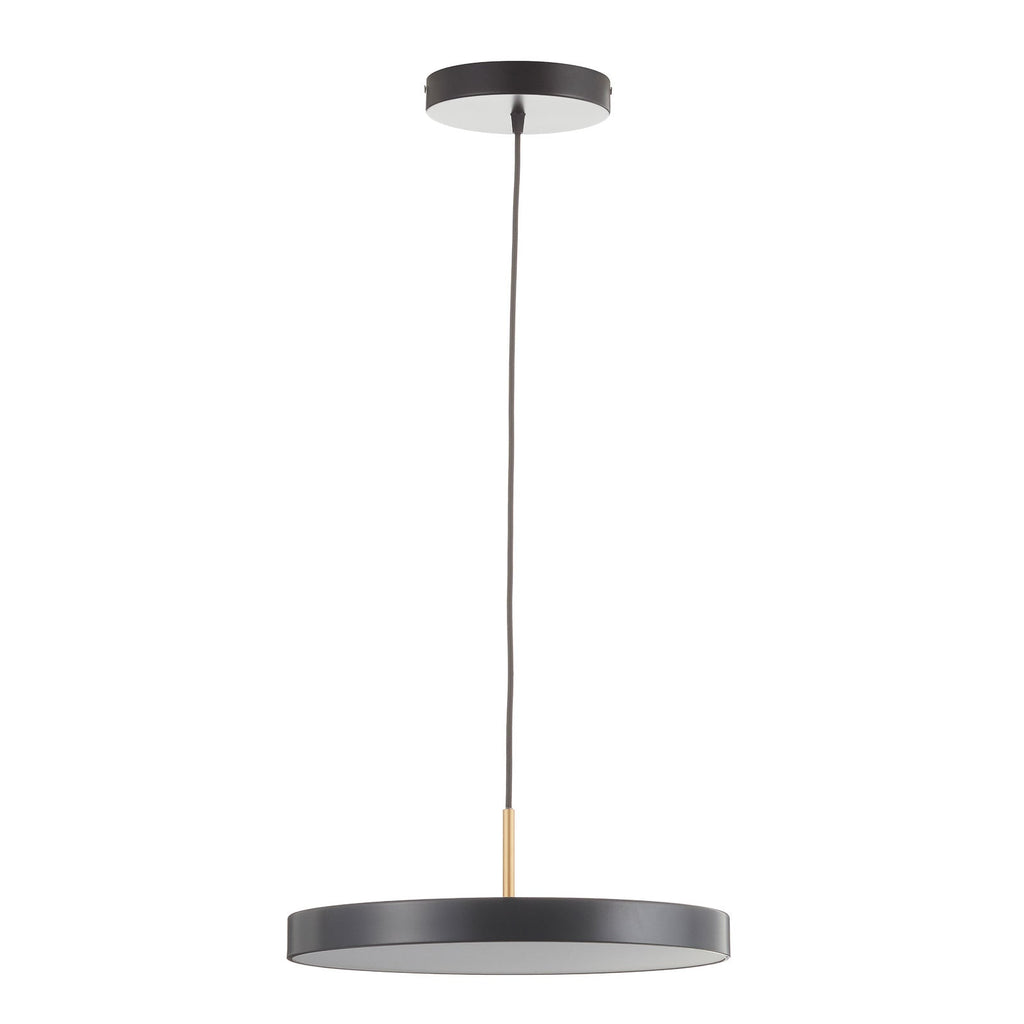 LED pendellampe Asteria dimbar antrasitt/messing Ø43 cm detalj