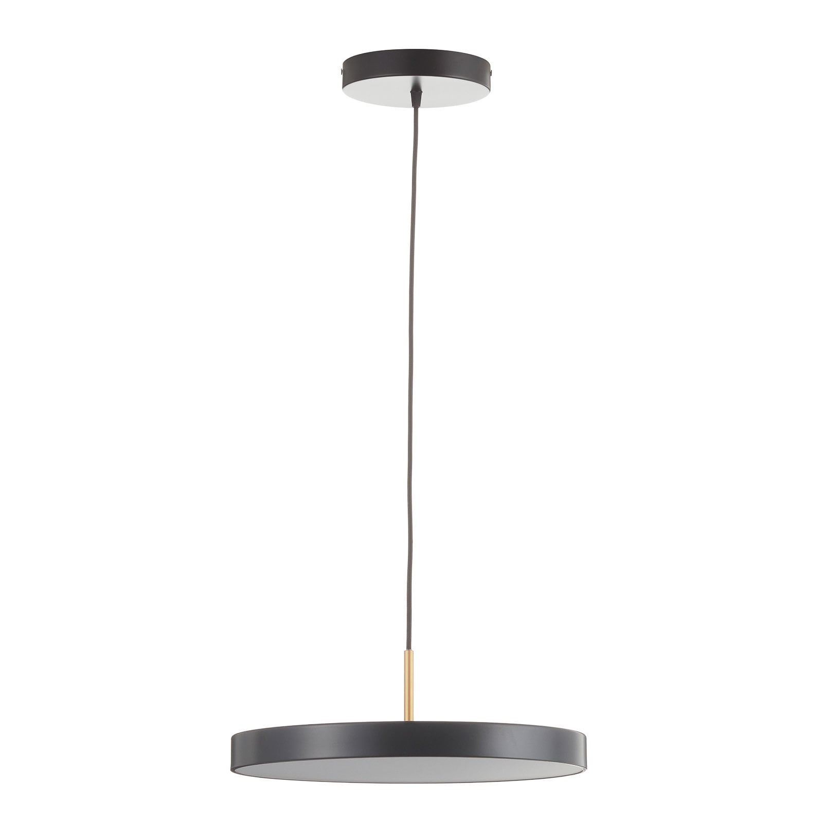LED pendellampe Asteria dimbar antrasitt/messing Ø43 cm detalj