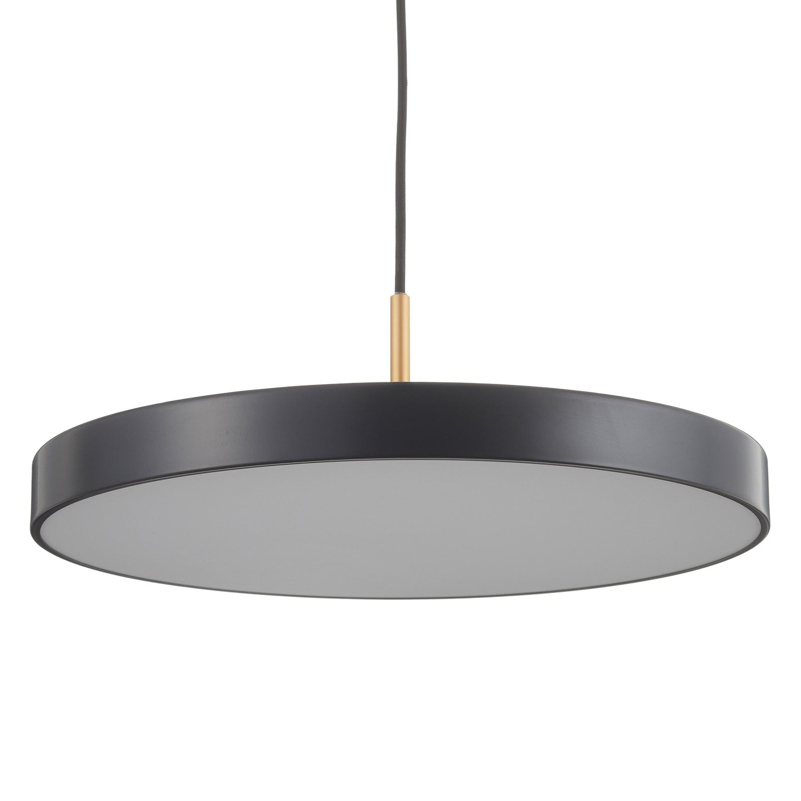 LED pendellampe Asteria dimbar antrasitt/messing Ø43 cm montert
