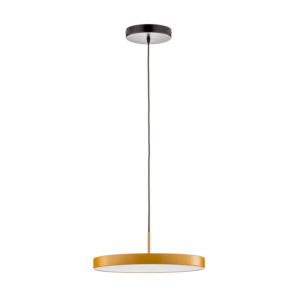 LED pendellampe Asteria Medium gul/messing dimbar Ø43 cm montert