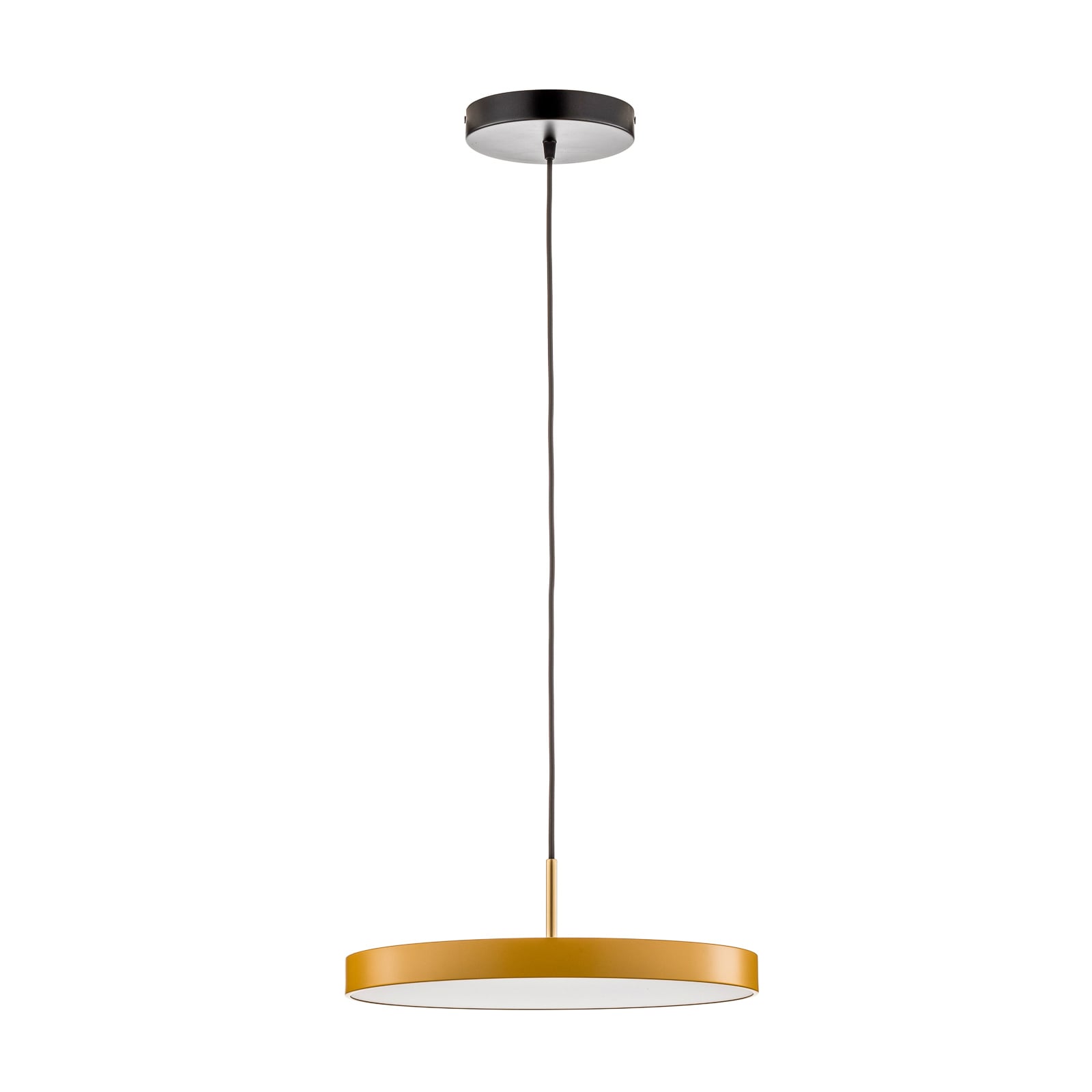 LED pendellampe Asteria Medium gul/messing dimbar Ø43 cm montert