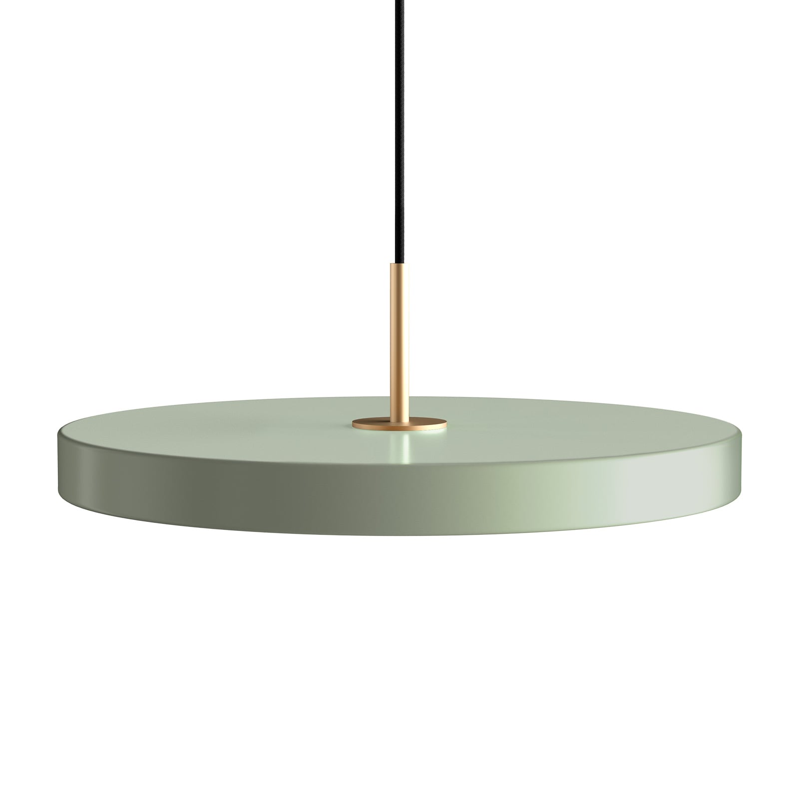 LED pendellampe Asteria Medium lysgrønn detalj messing