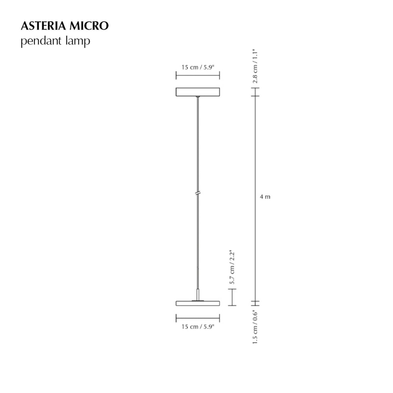 LED pendellampe Asteria Micro polert stål dimbar Ø15 cm detalj