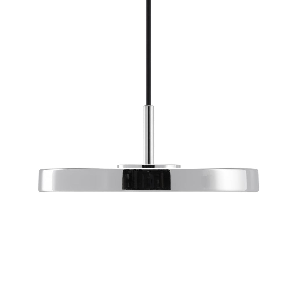 LED pendellampe Asteria Micro polert stål dimbar Ø15 cm montert