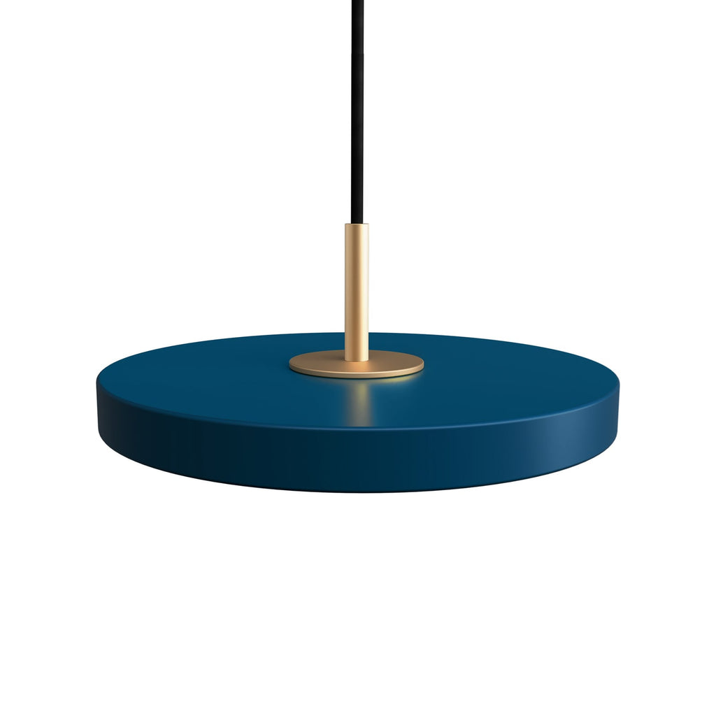 LED pendellampe Asteria Micro V2 dimbar petrol Ø15 cm montert i rom