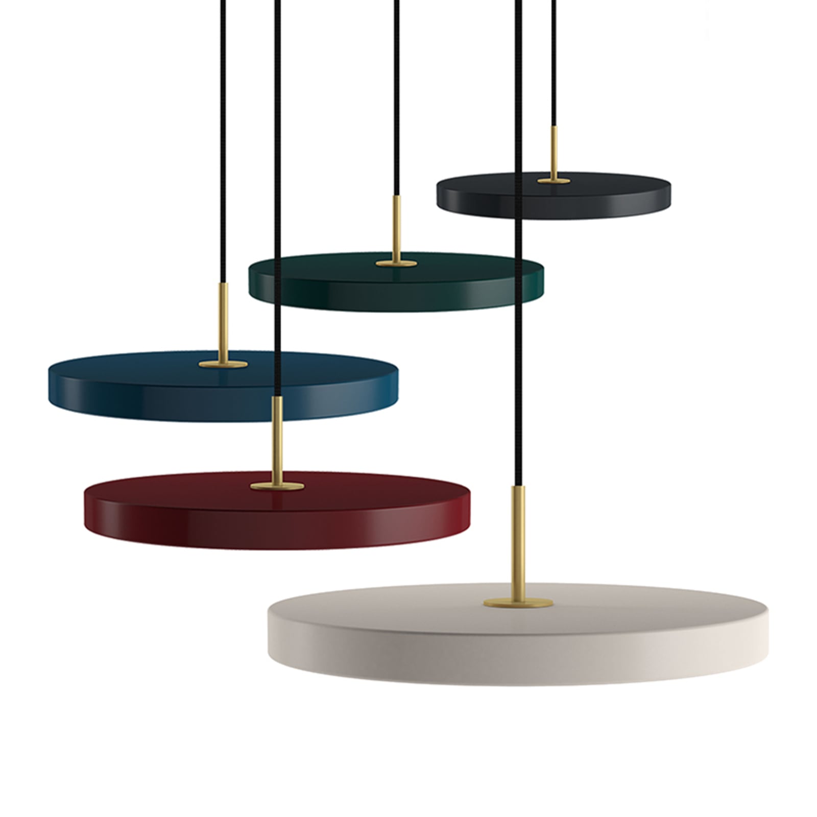 LED pendellampe Asteria Mini dimbar antrasitt messing helhetsbilde