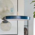 LED pendellampe Asteria Mini dimbar petrol/messing forfra