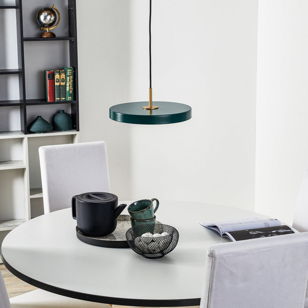 LED pendellampe Asteria Mini mørkegrønn/messing detalj av lampehode