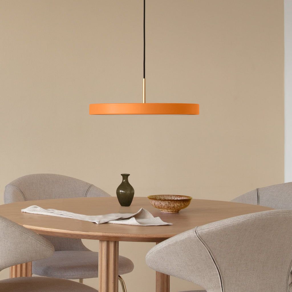 LED pendellampe Asteria Mini oransje/messing bakside