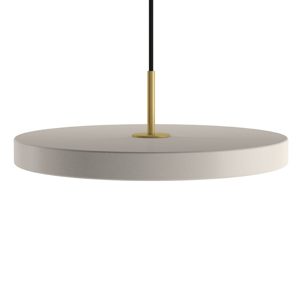LED pendellampe Asteria Mini perlehvit/messing bakside