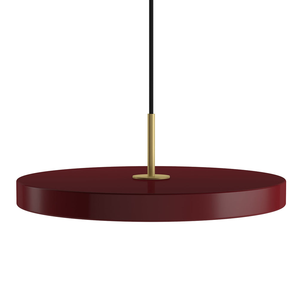 LED pendellampe Asteria Mini rubinrød/messing bakside