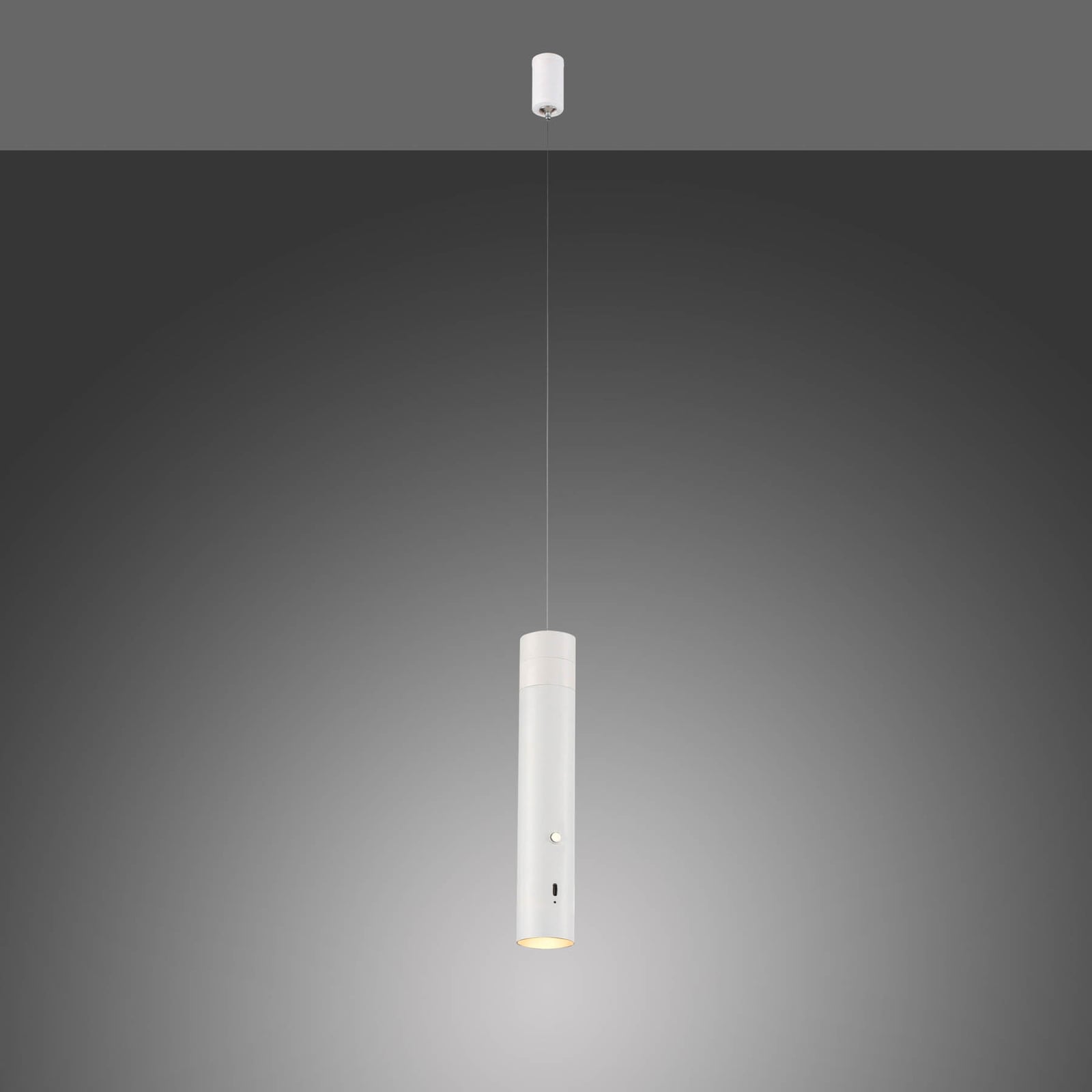 LED pendellampe Attach med batteri dimbar hvit jern forfra