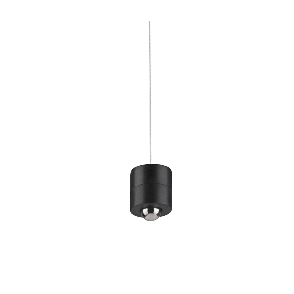 LED pendellampe Attach med batteri svart jern dimbar side