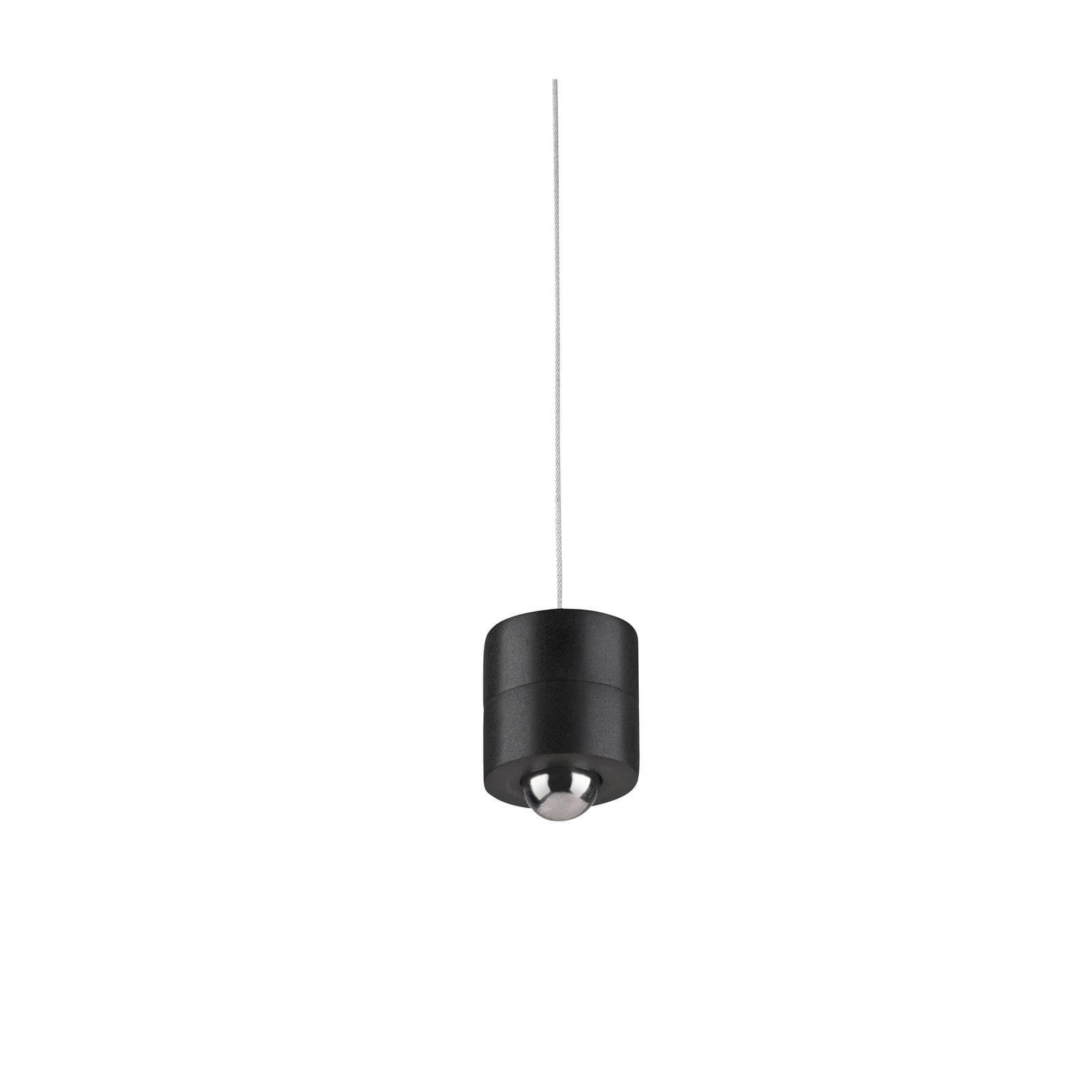 LED pendellampe Attach med batteri svart jern dimbar side