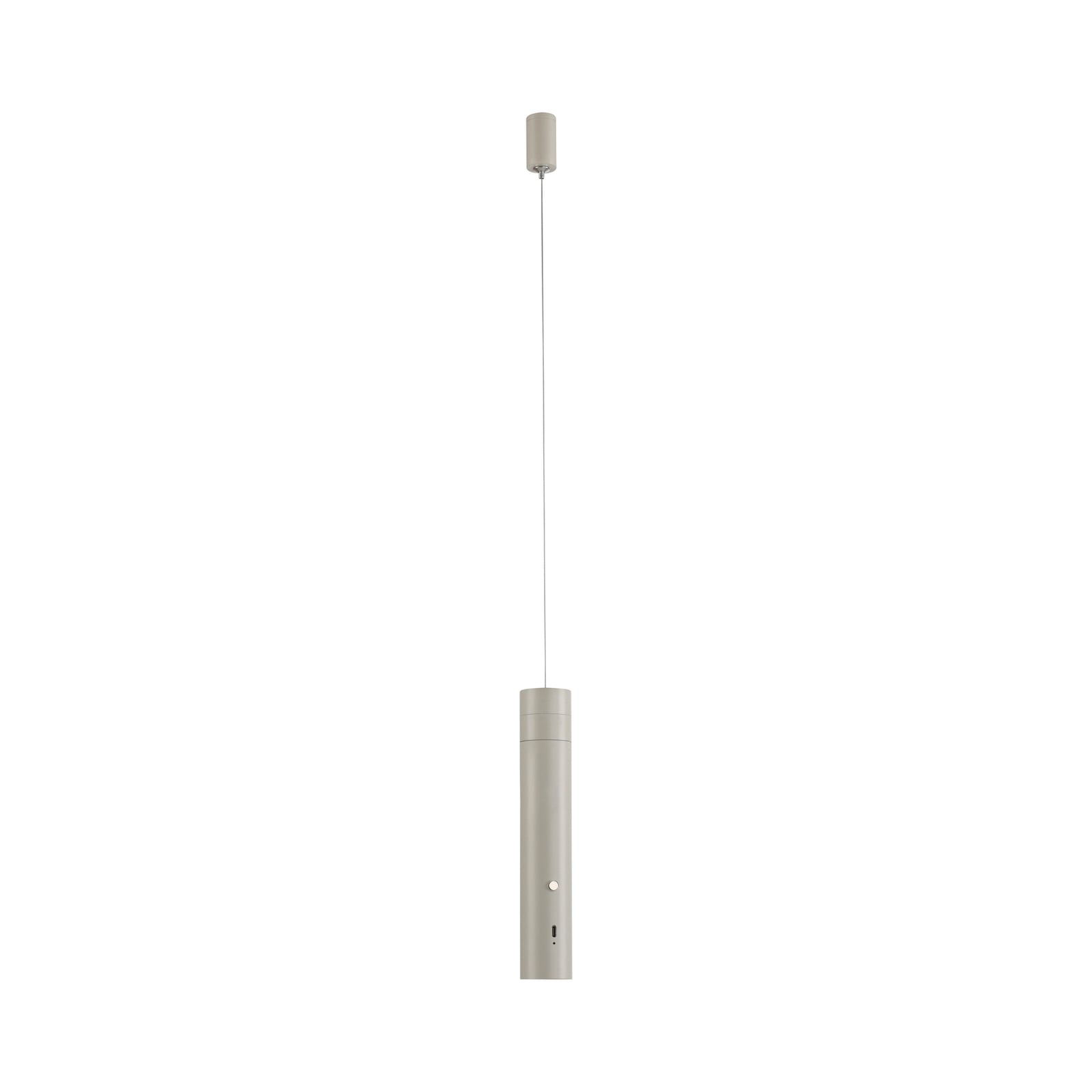 LED pendellampe Attach oppladbar dimbar grå-beige forfra