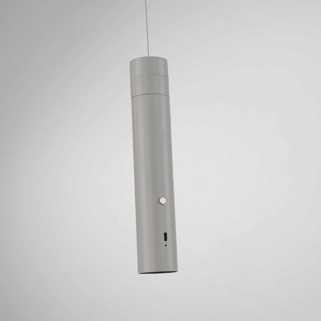 LED pendellampe Attach oppladbar dimbar grå-beige på kjøkkenbenk