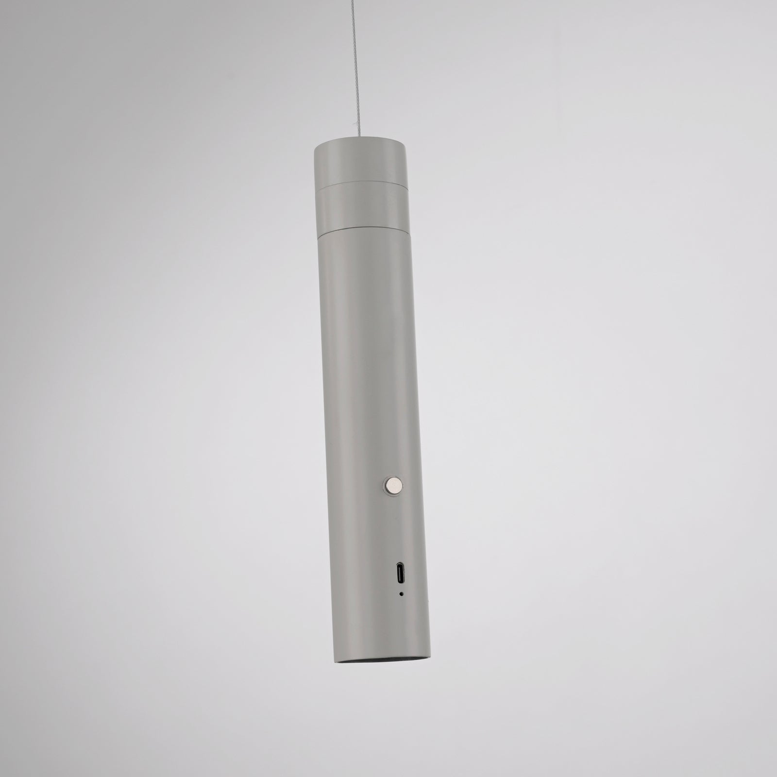 LED pendellampe Attach oppladbar dimbar grå-beige på kjøkkenbenk