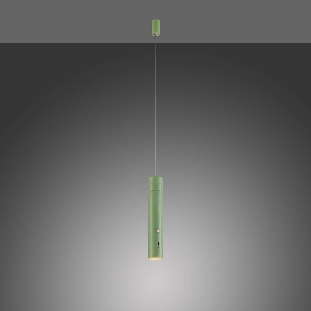 LED pendellampe Attach oppladbar grønn dimbar jern forfra