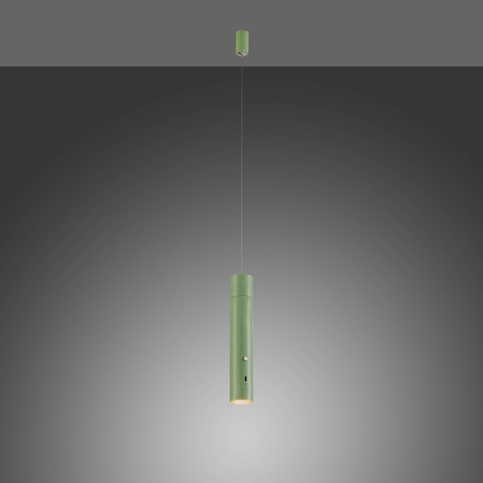 LED pendellampe Attach oppladbar grønn dimbar jern forfra
