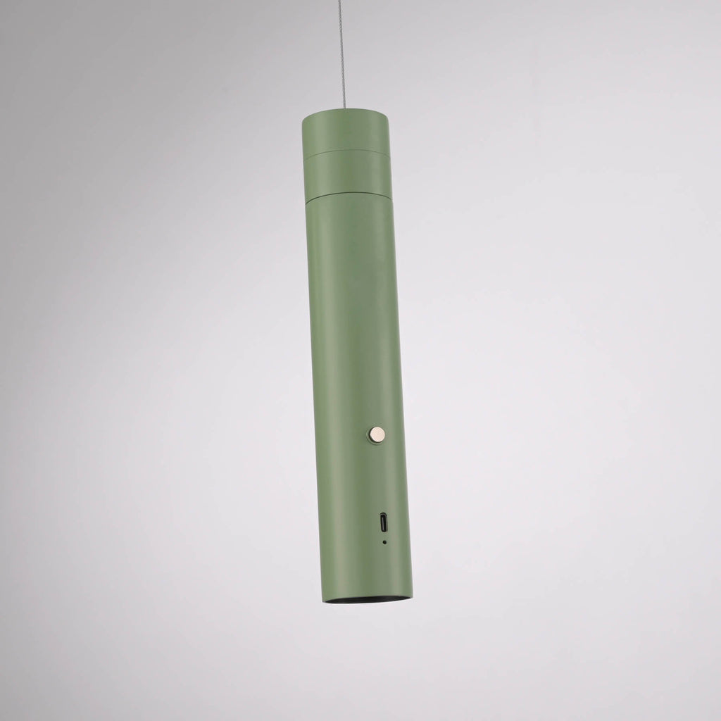 LED pendellampe Attach oppladbar grønn dimbar jern med touchdimmer