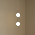 LED pendellampe Audrey 2-lys opalglass foran