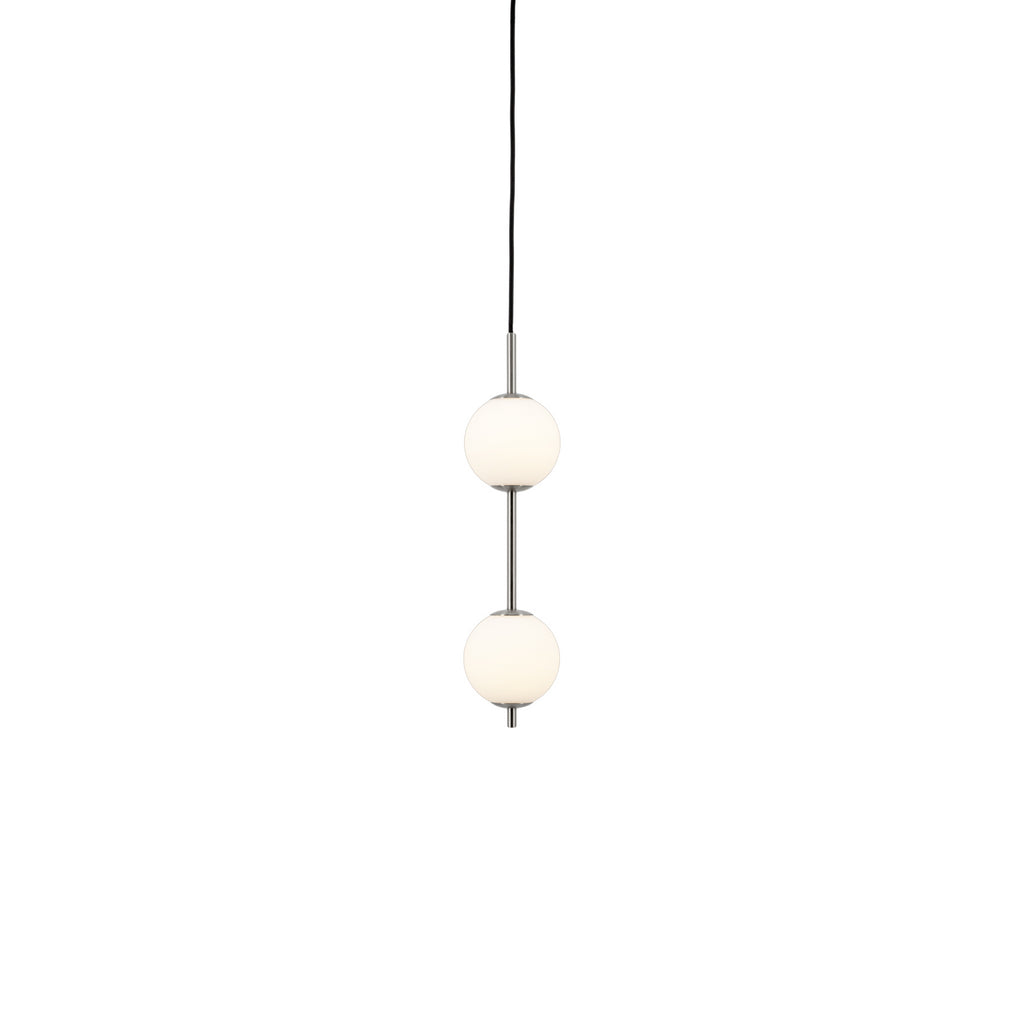 Montert LED pendellampe Audrey 2-lys opalglass