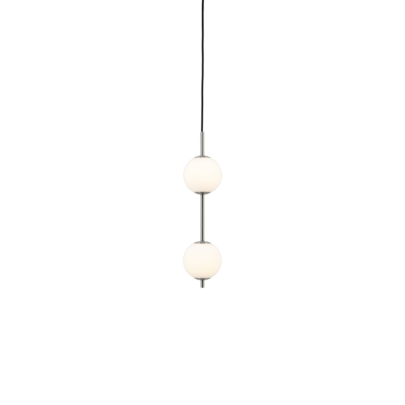 Montert LED pendellampe Audrey 2-lys opalglass