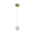 LED pendellampe Austral 1-lys gull/klar Ø12 cm forfra