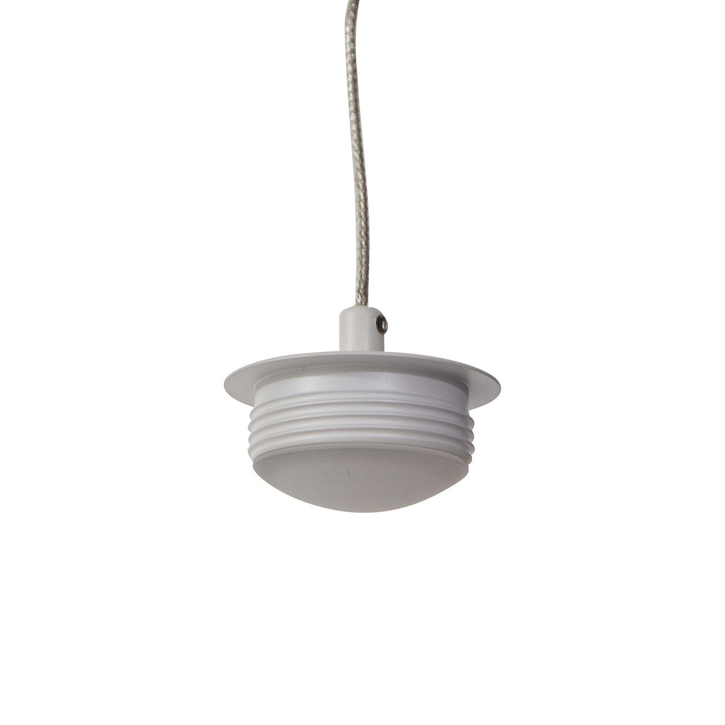 LED pendellampe Avelina 6-lys glass/metall hvit Ø77 cm fra undersiden