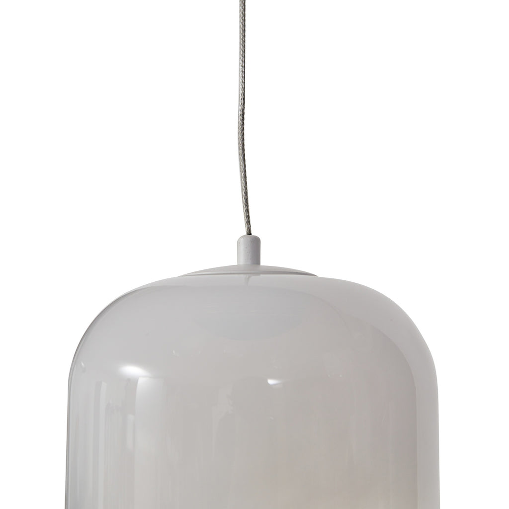 LED pendellampe Avelina 6-lys glass/metall hvit Ø77 cm i rom