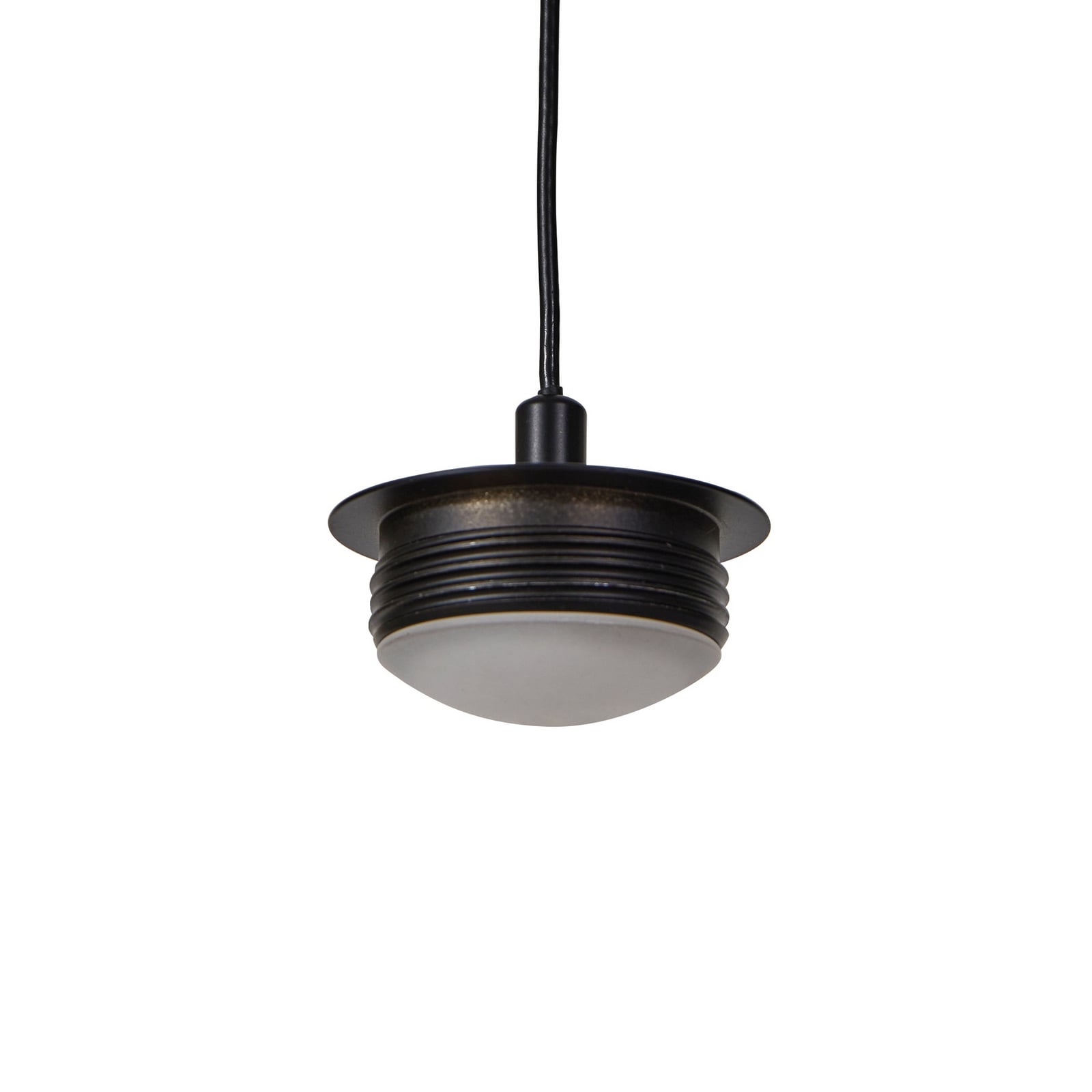LED pendellampe Avelina 6-lys røykgrå glass Ø77 cm opphengsmekanisme