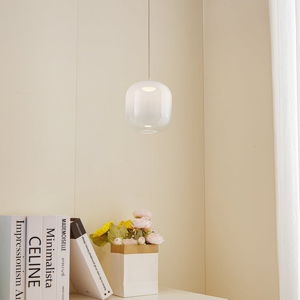 LED pendellampe Avelina glassmetall Ø14 cm varmhvit bakside