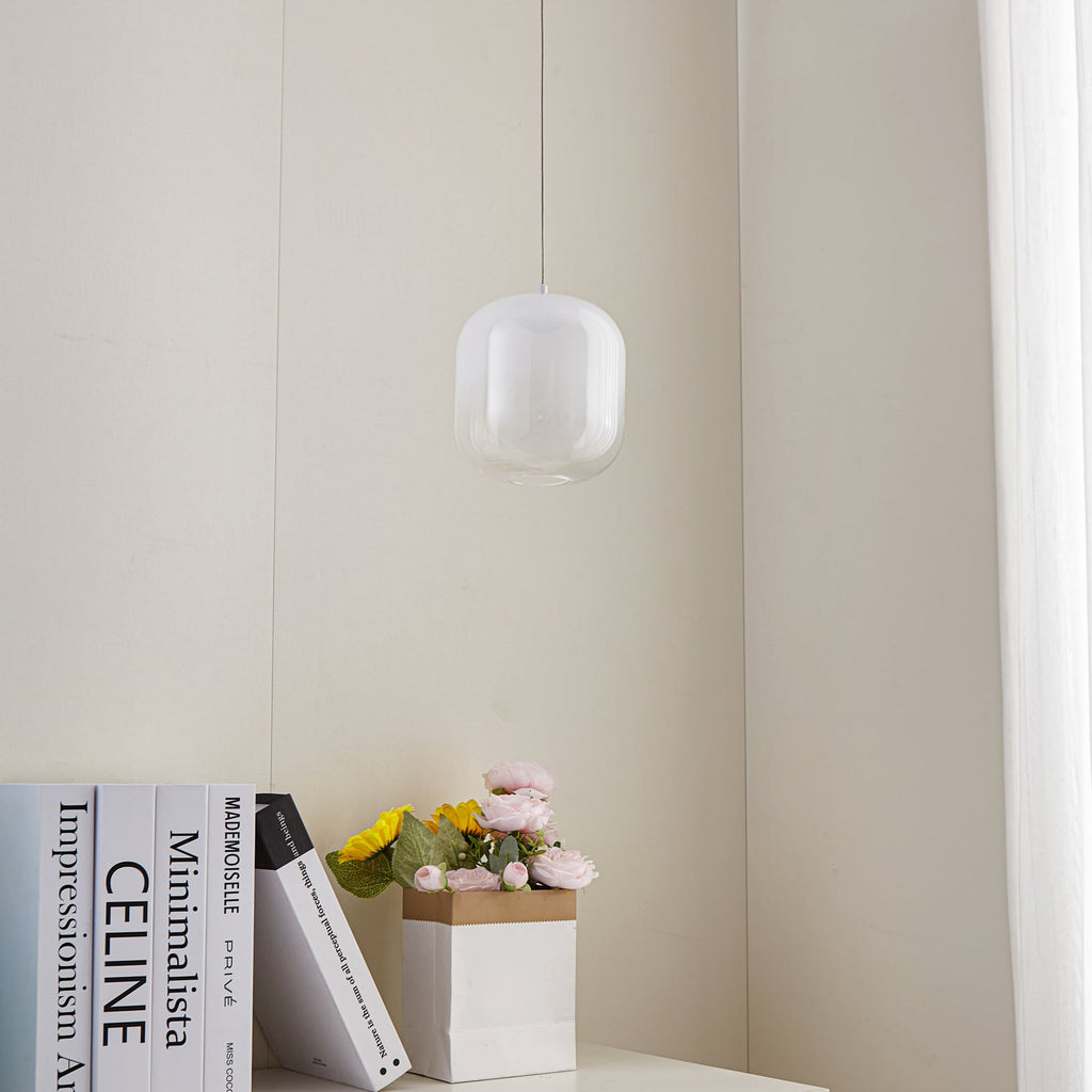 LED pendellampe Avelina glassmetall Ø14 cm varmhvit detalj av skjerm