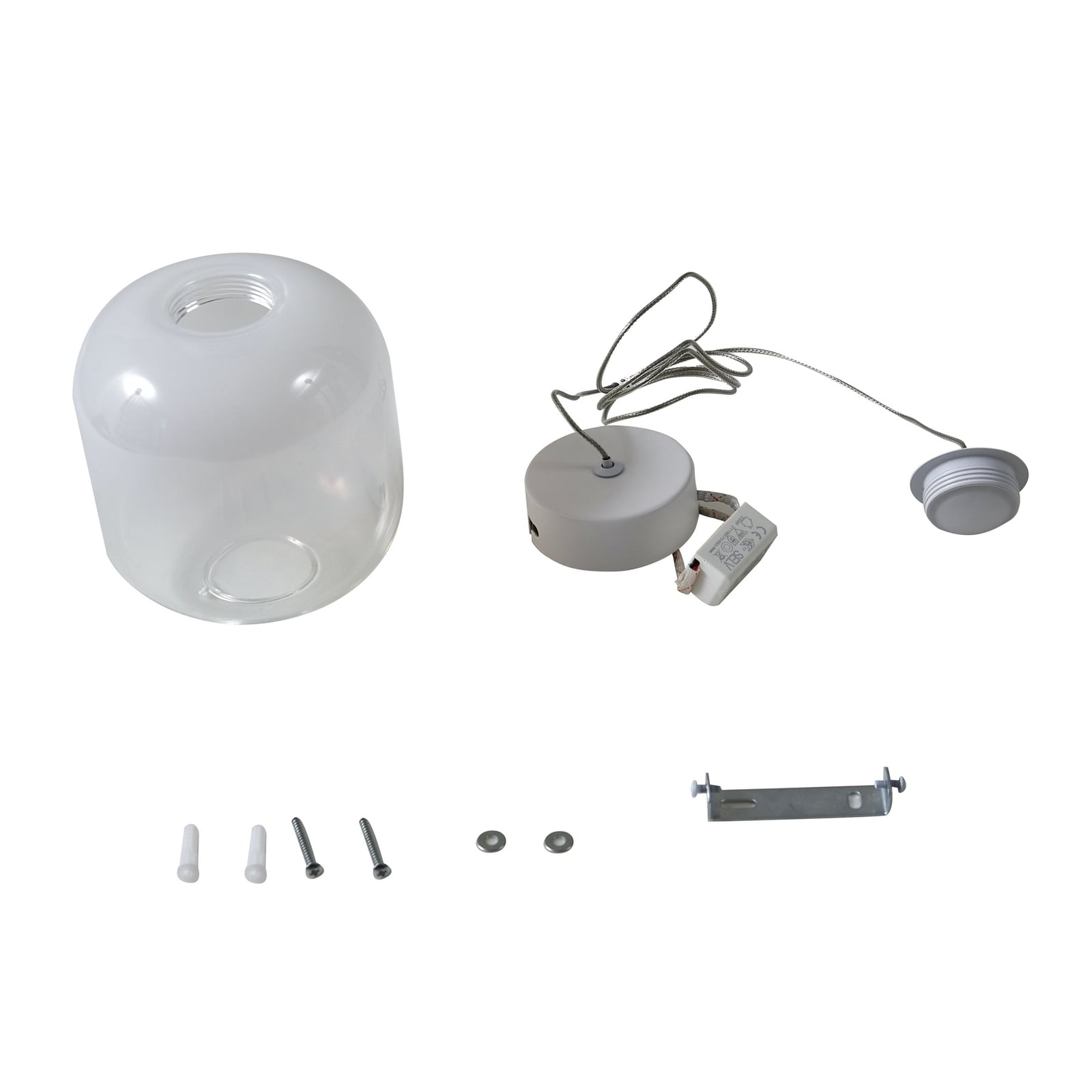 LED pendellampe Avelina glassmetall Ø14 cm varmhvit sideprofil