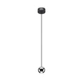 LED pendellampe Ball svart/krom forfra