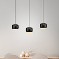 LED pendellampe Ballini 3-lys svart dimbar 60 cm forfra