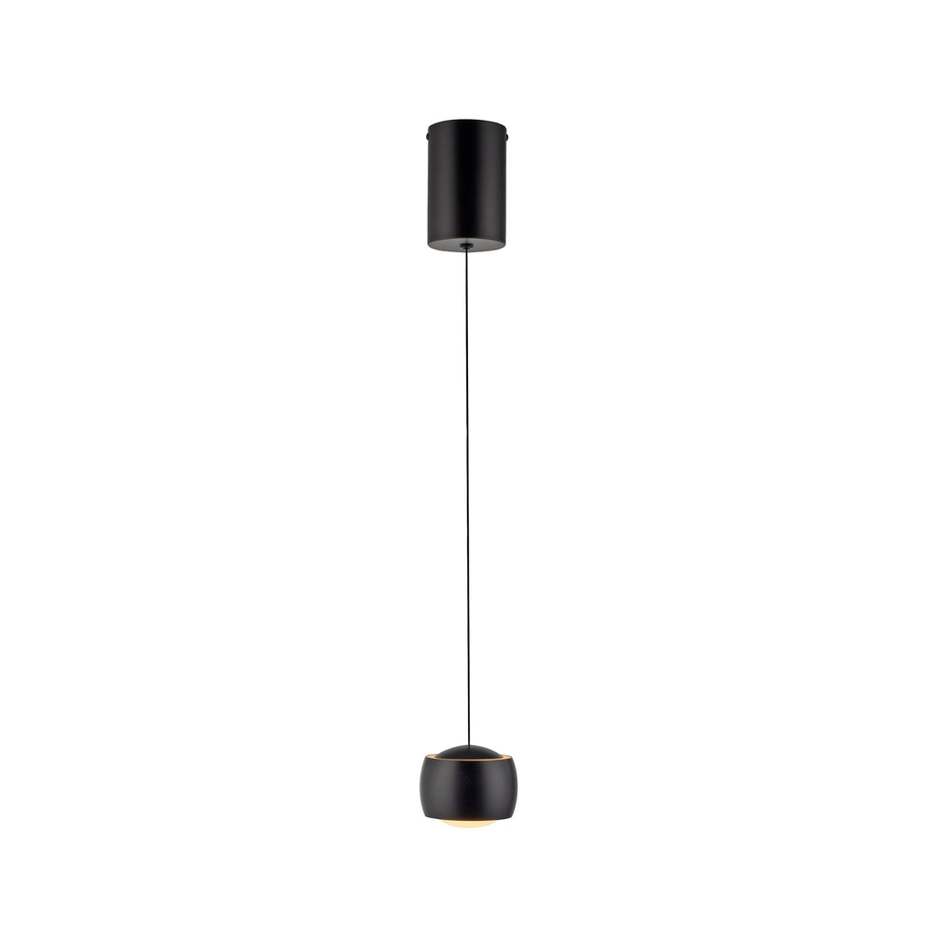 LED pendellampe Ballini svart dimbar montert i rom