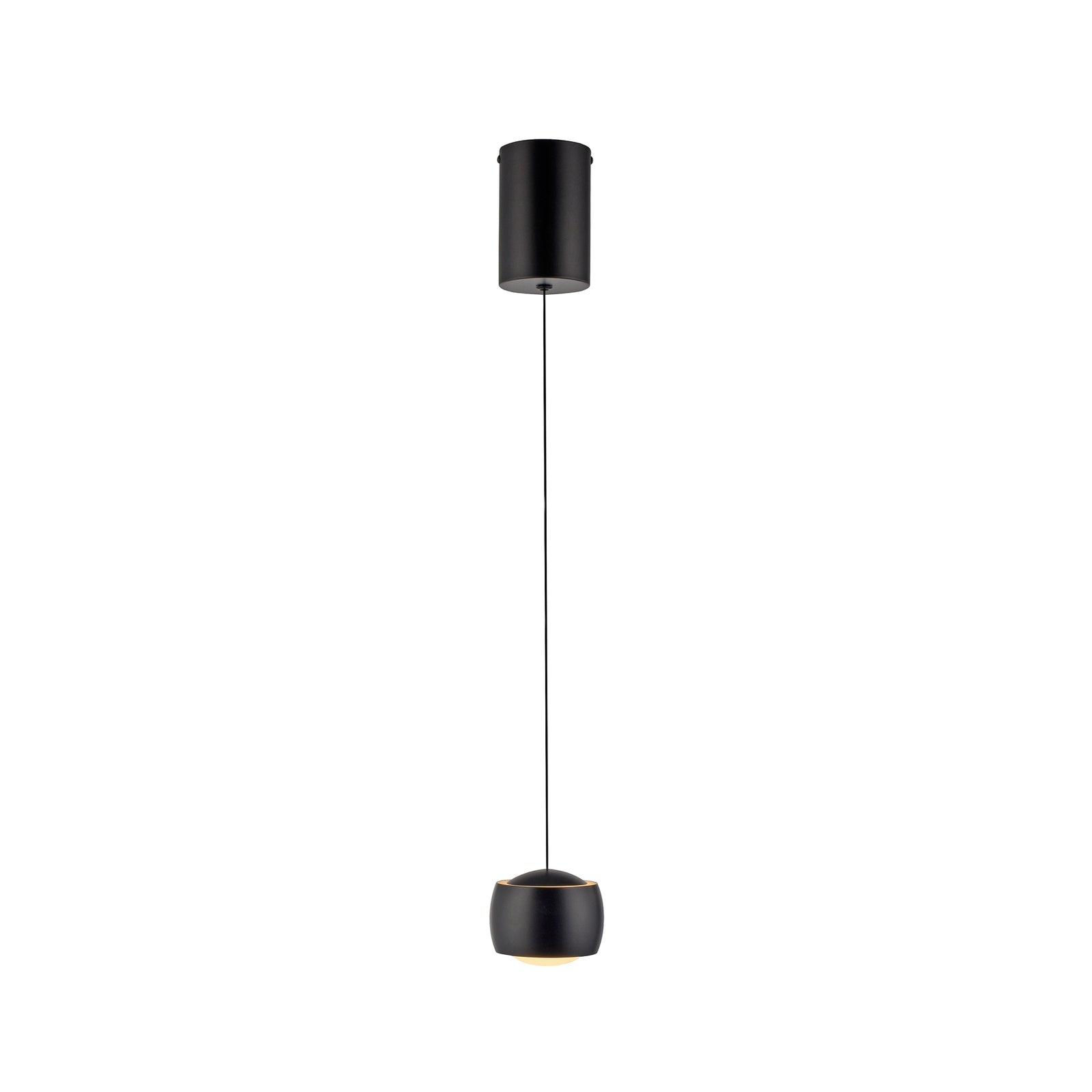 LED pendellampe Ballini svart dimbar montert i rom