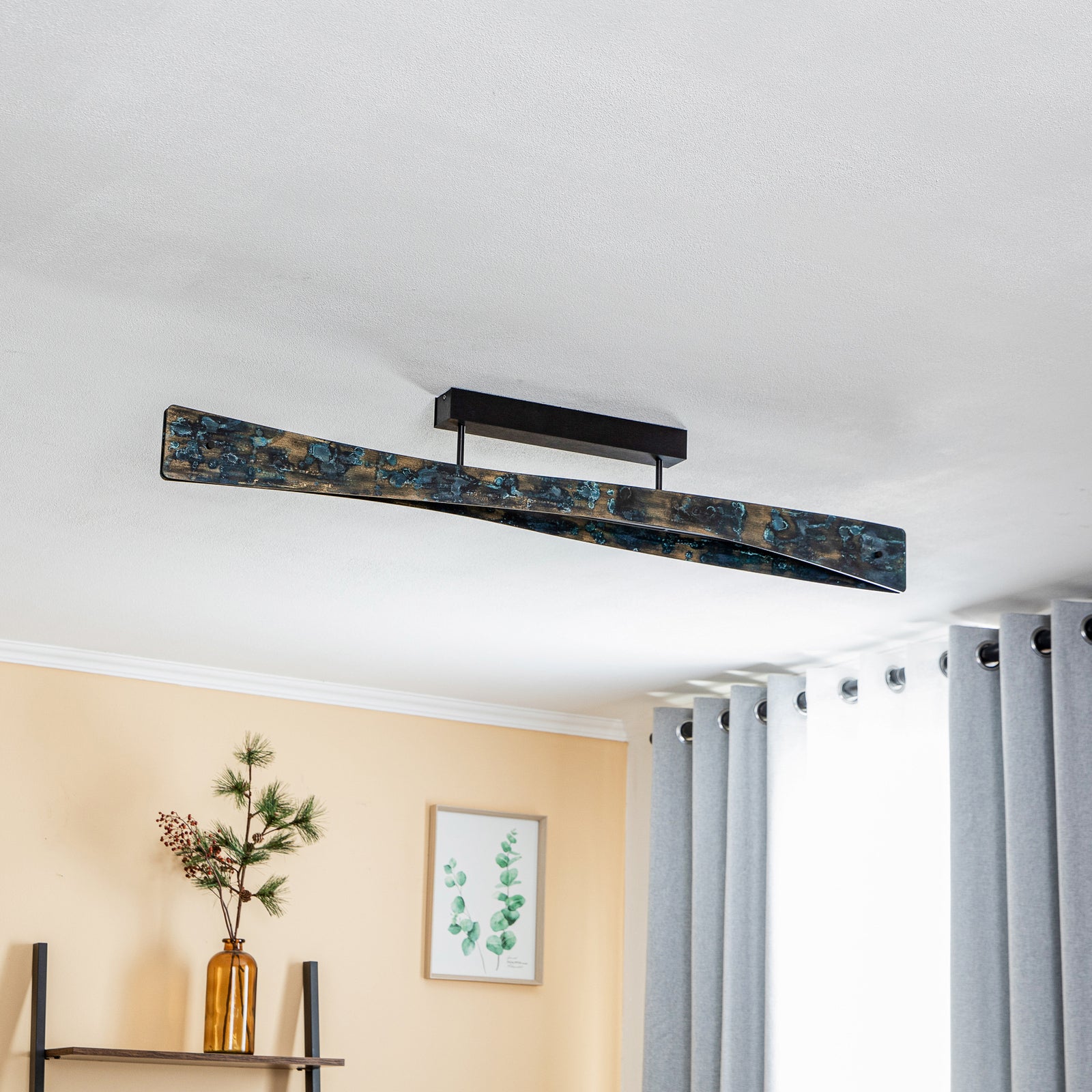 LED pendellampe Baloria svart/oksidert bakside