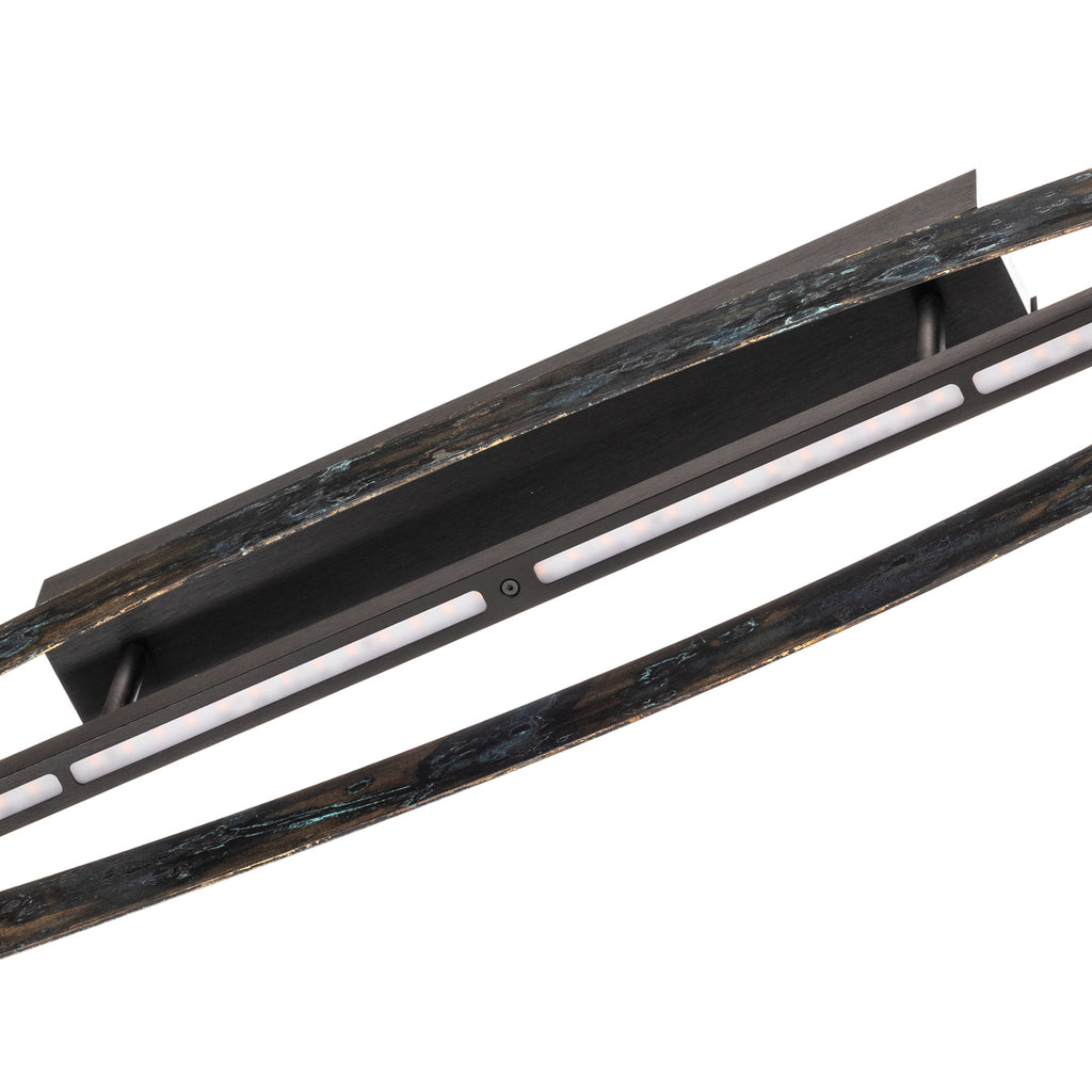 LED pendellampe Baloria svart/oksidert sidestilt