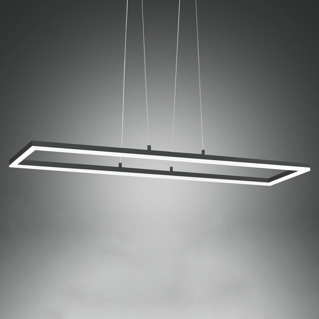 LED pendellampe Bard dimbar antrasitt 92x32 cm forfra