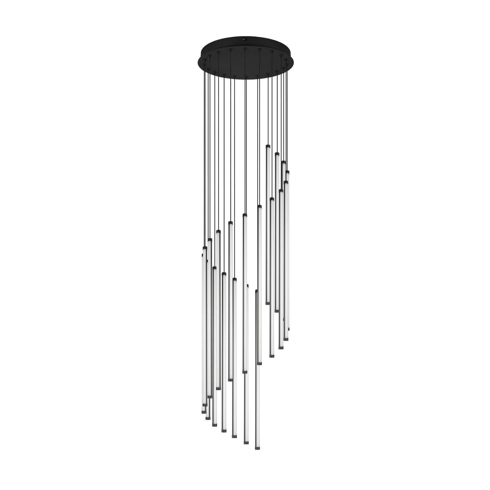 LED pendellampe Baxter svart Ø37 cm CCT dimbar fra Trio Lighting forfra